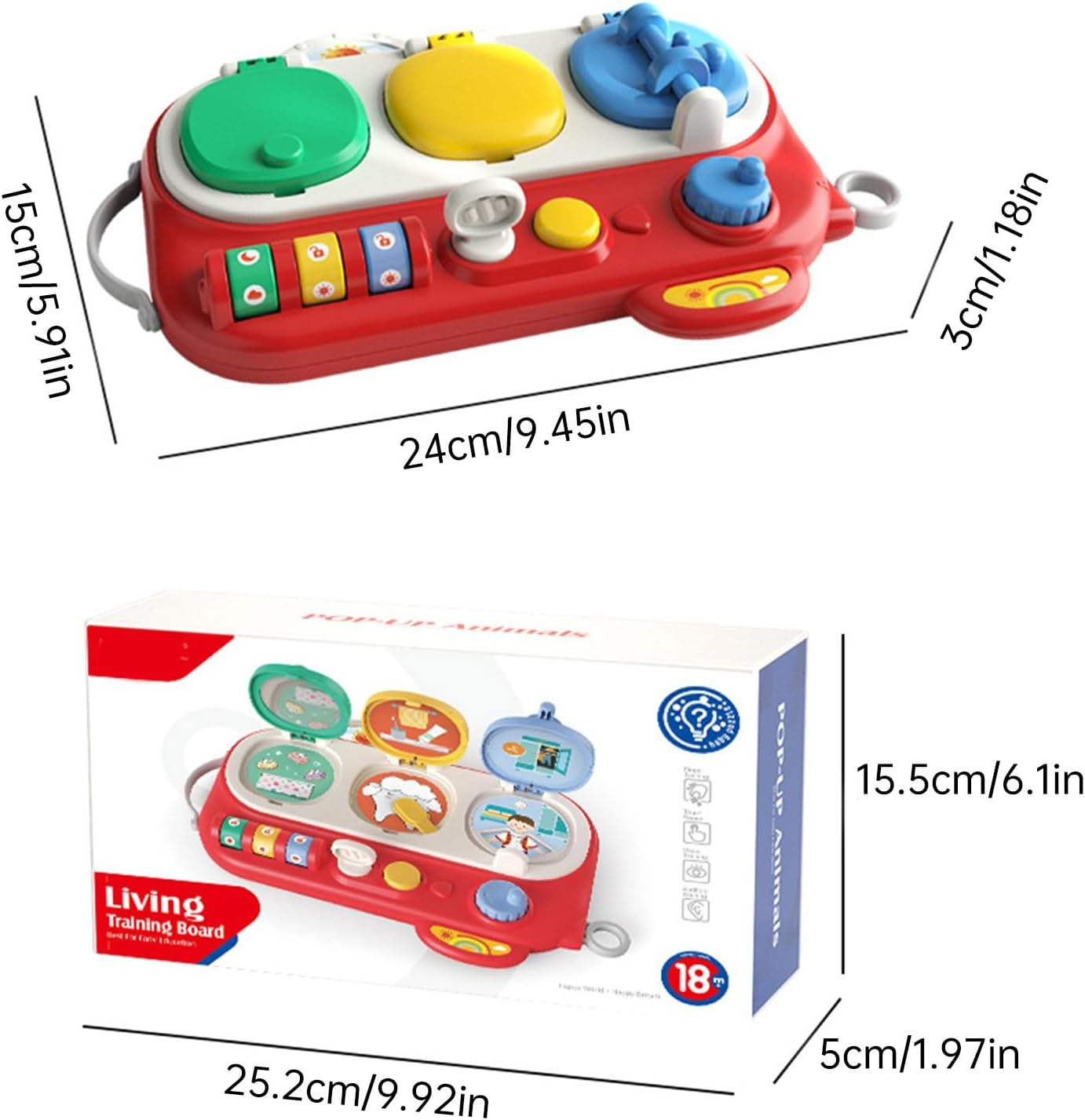 Red Sensory Educational Board
