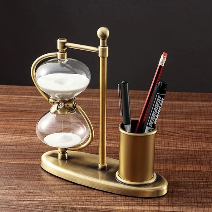 Hourglass Timer Pen Holder