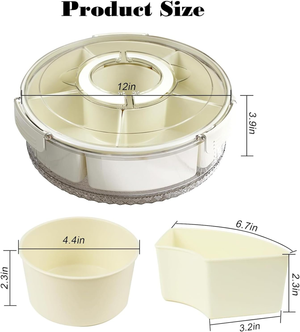 6-Grid Rotating Snack Box