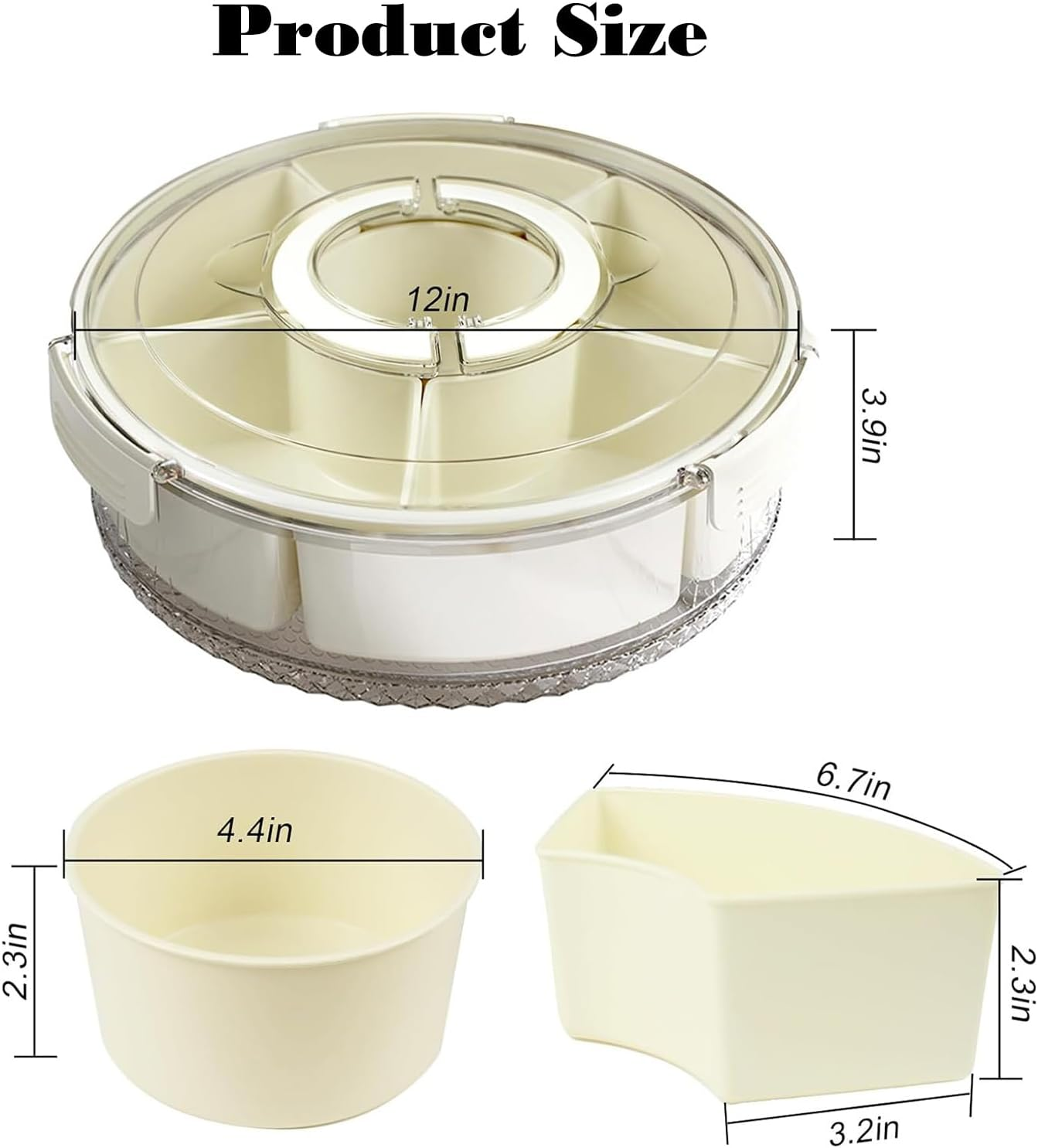 6-Grid Rotating Snack Box