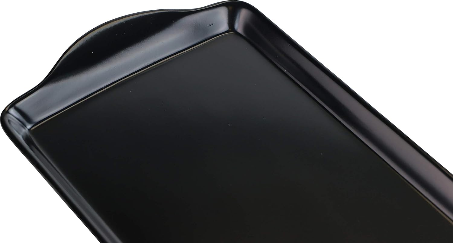 Elegant Black Ceramic Serving Platter – 36 CM