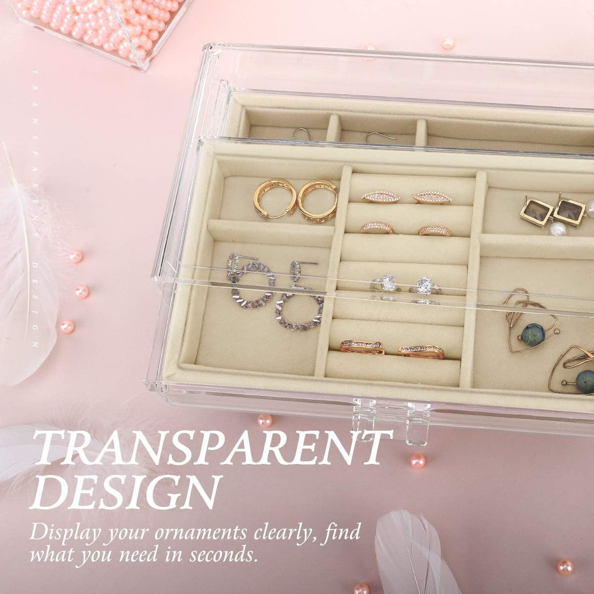 Emibele™ 3-Drawer Jewelry Organizer