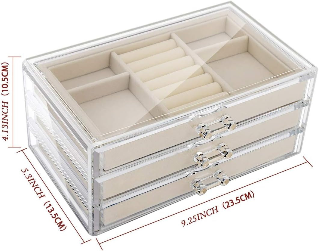 Emibele™ 3-Drawer Jewelry Organizer