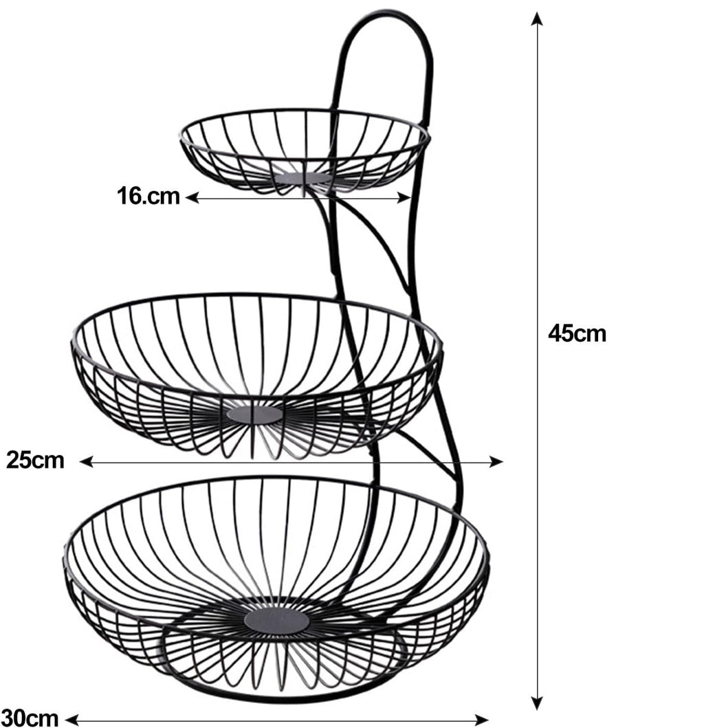 3-Tier Metal Fruit Tray