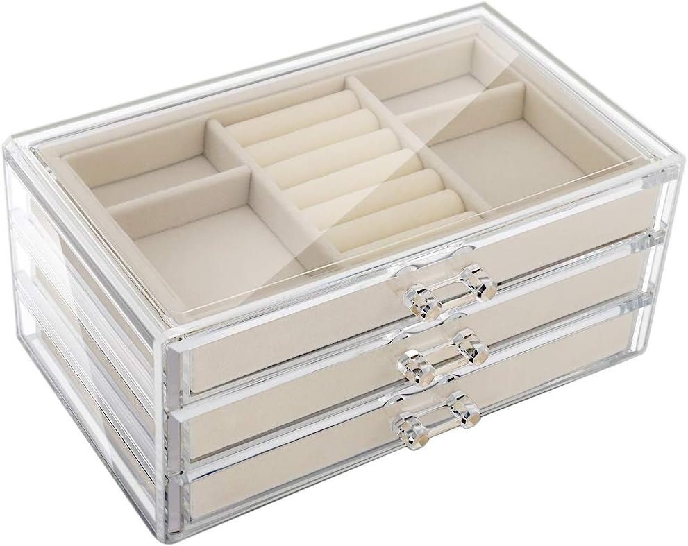 Emibele™ 3-Drawer Jewelry Organizer