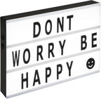 Cinematic Light Box with Letters