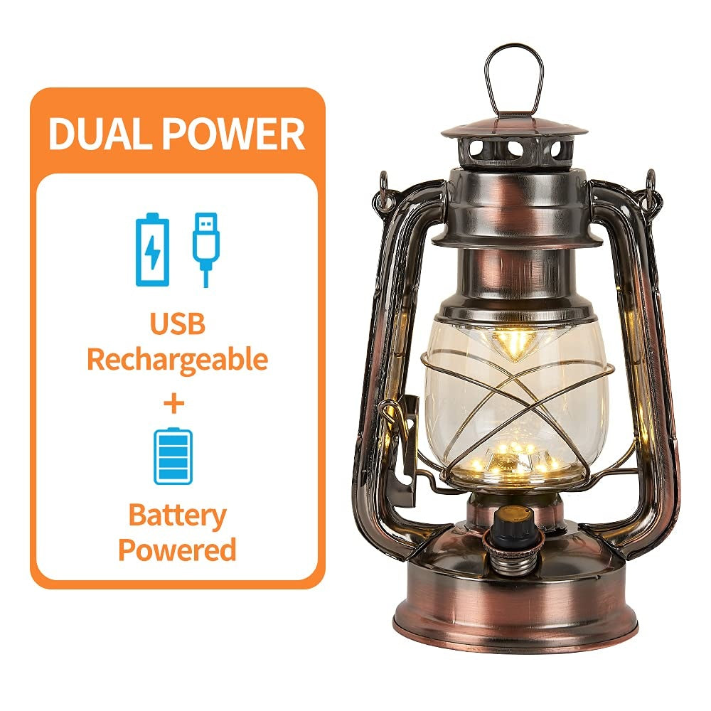Rechargeable Vintage Hurricane Lantern