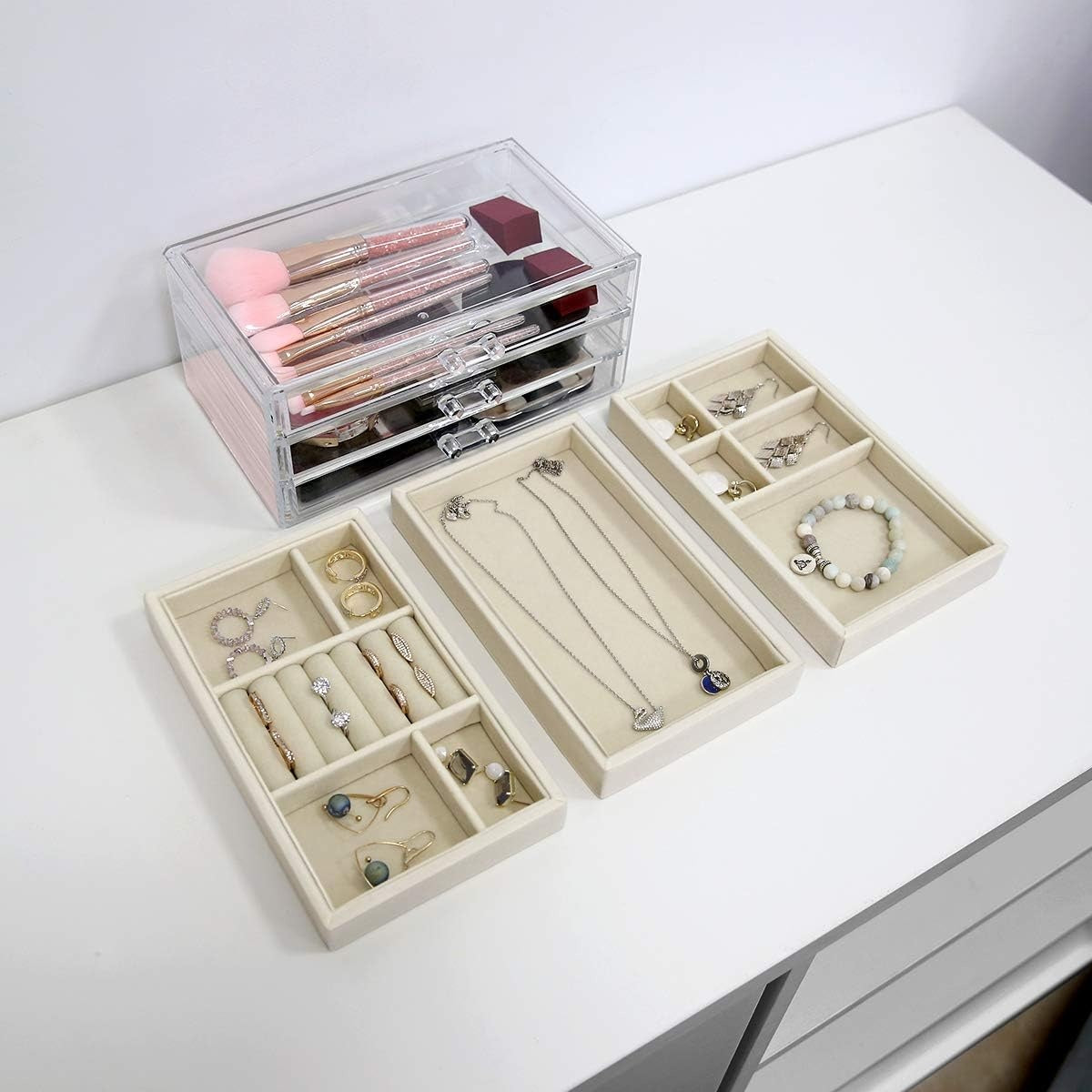 Emibele™ 3-Drawer Jewelry Organizer