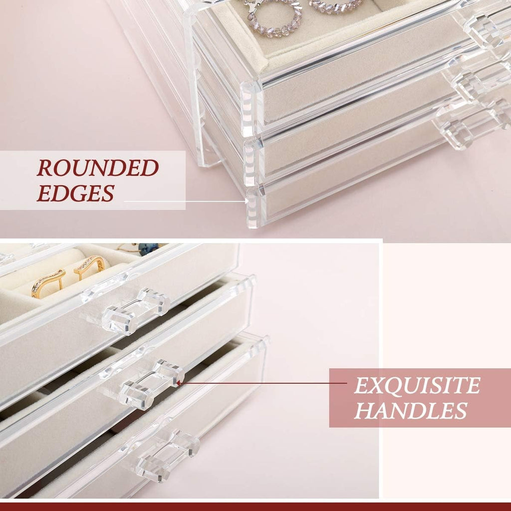 Emibele™ 3-Drawer Jewelry Organizer