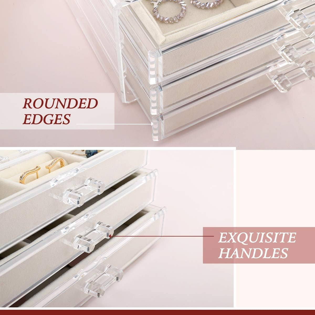 Emibele™ 3-Drawer Jewelry Organizer
