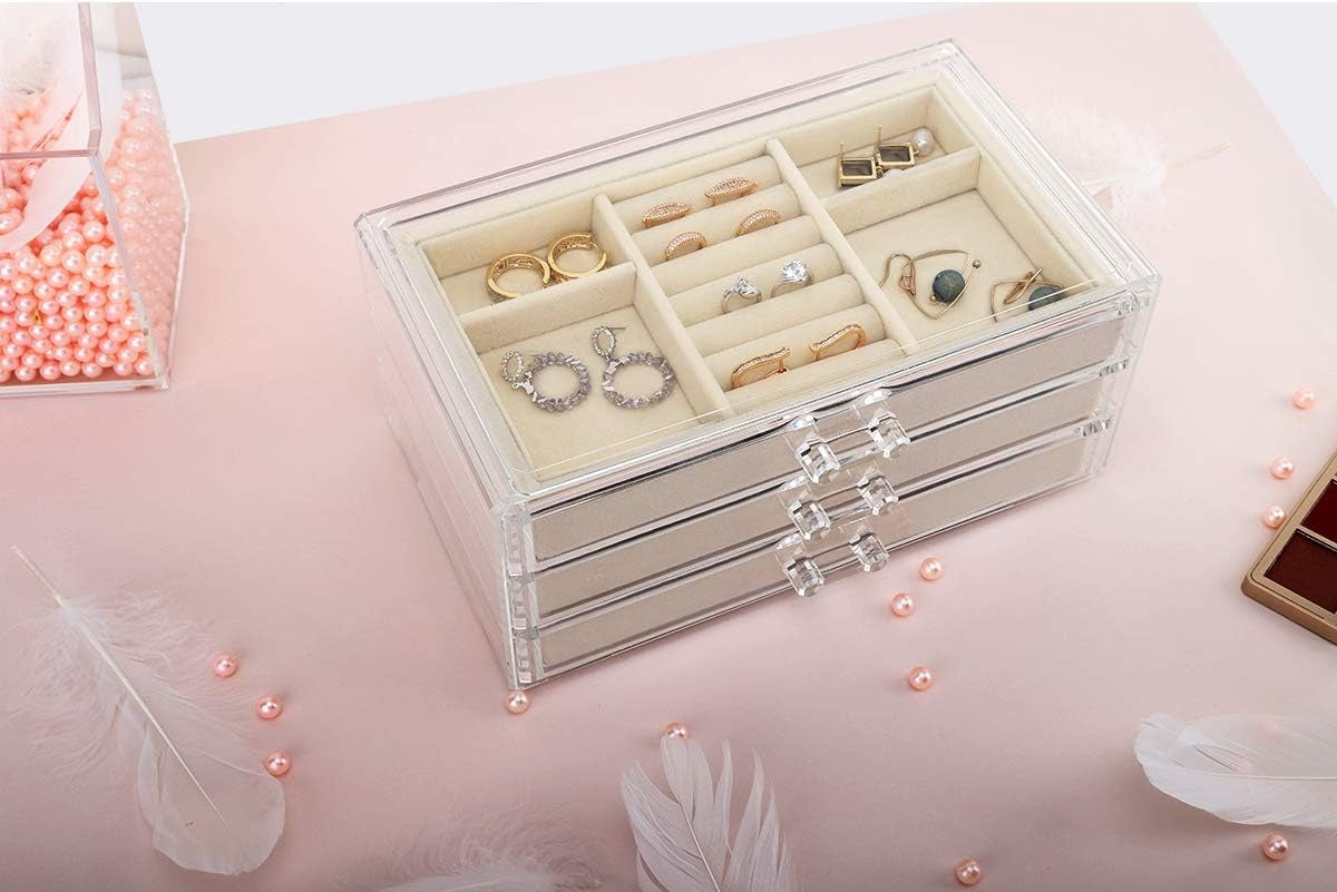 Emibele™ 3-Drawer Jewelry Organizer