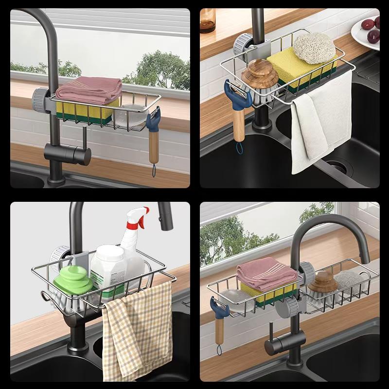 Clamp-On Faucet Sink Rack
