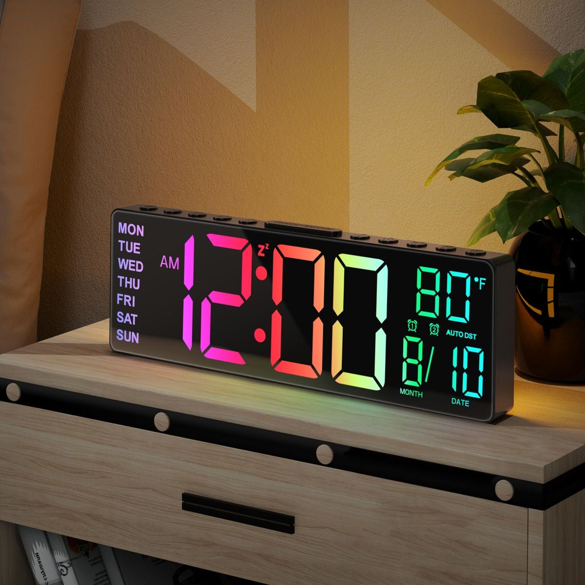 Modern LED Wall Clock with Large Display