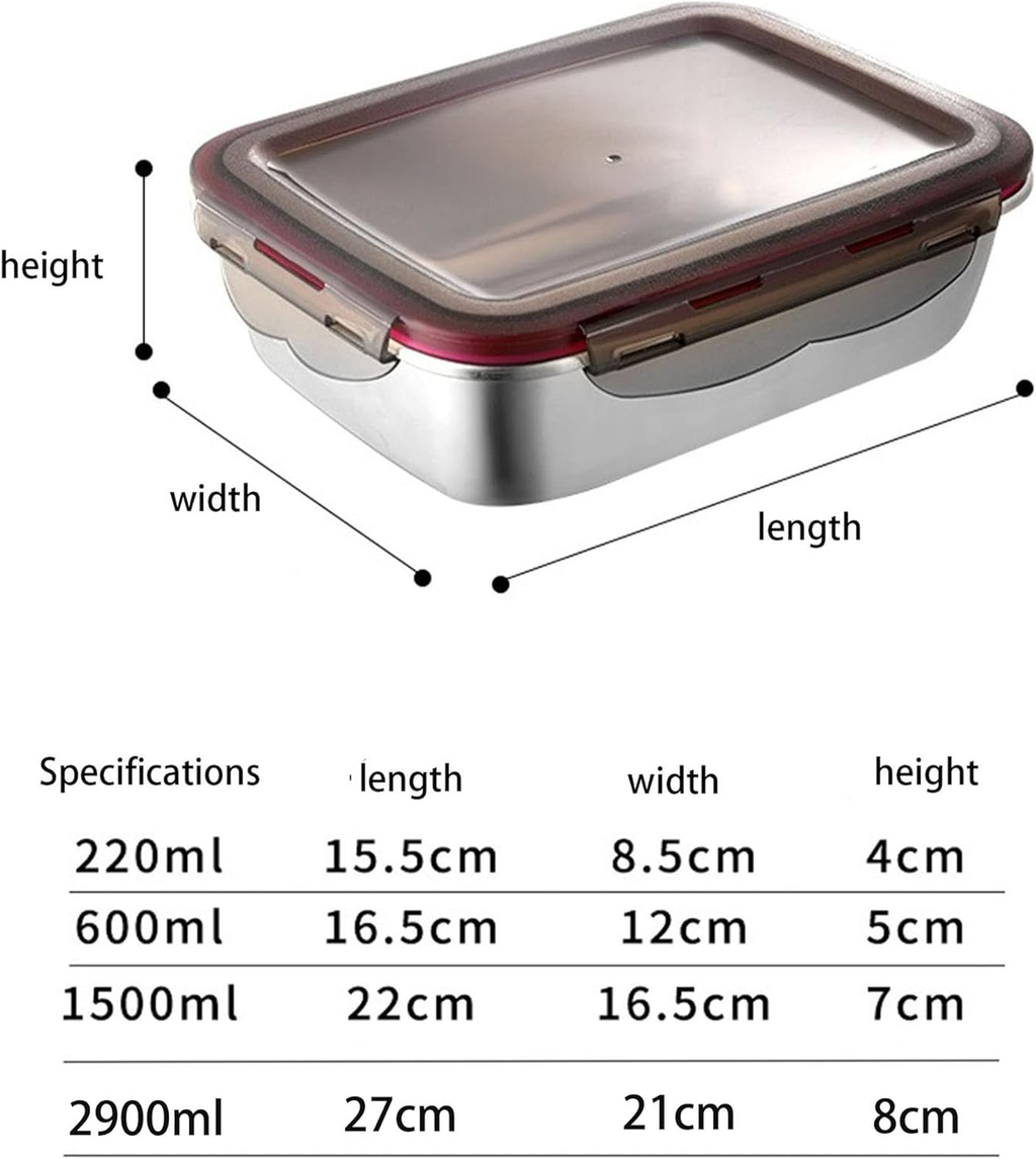 4-Piece Stainless Steel Bento Box Set