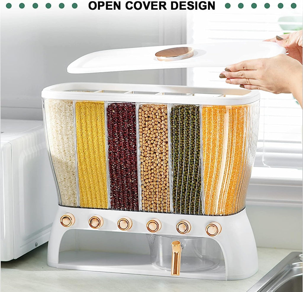 6-Grid Dry Food Dispenser