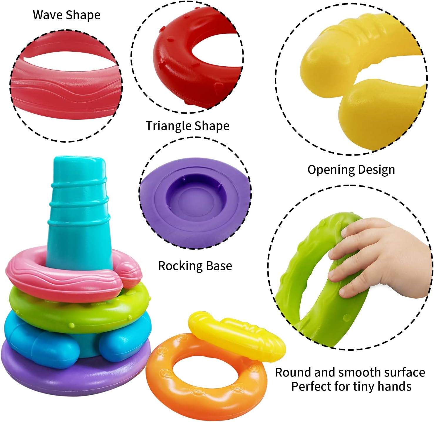 Rainbow Stacking Ring Toy