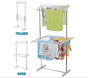 2-Layer Mobile Towel Rack