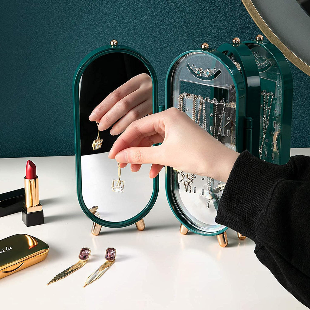 Acrylic Foldable Jewelry Box with Mirror