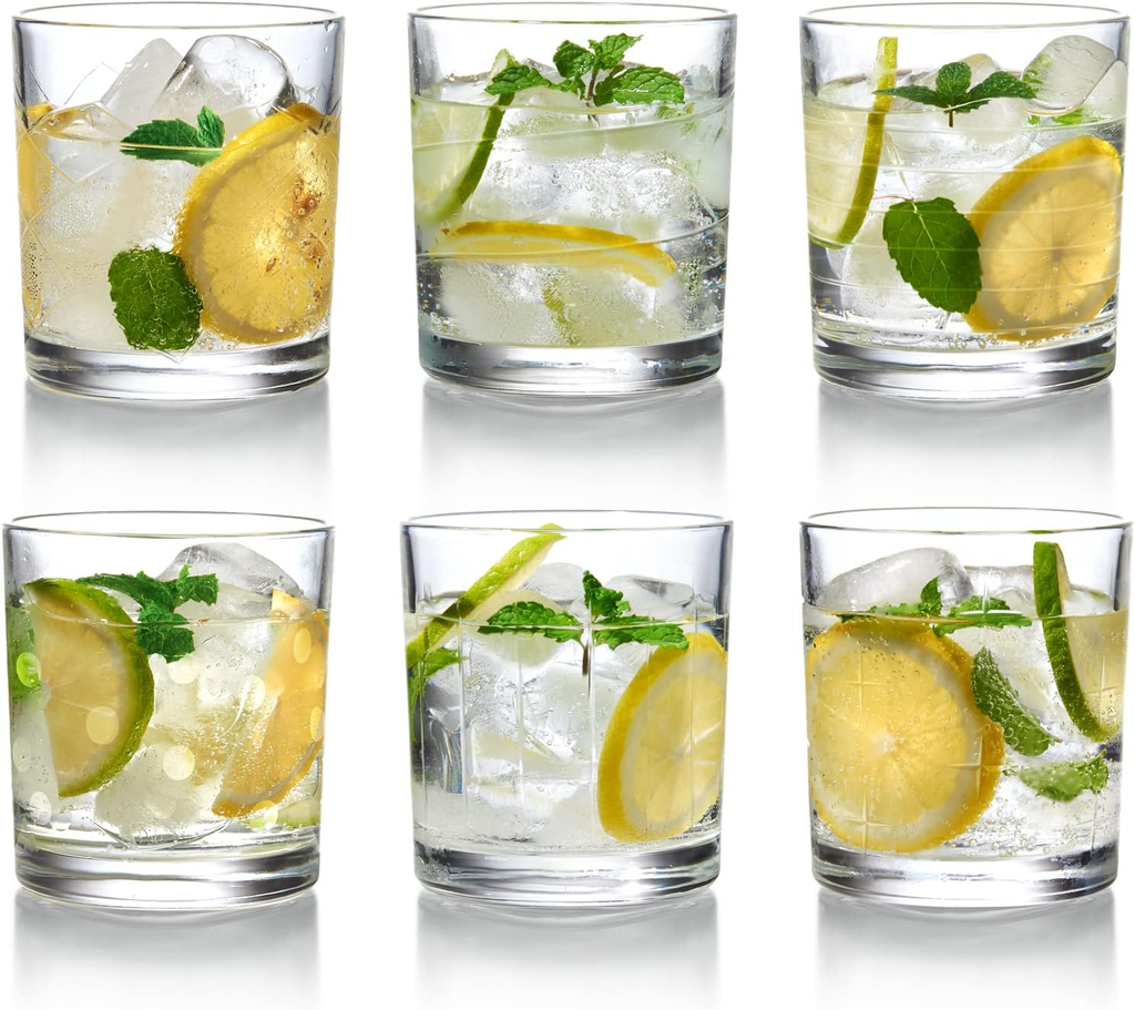 Vintage-Inspired Etched Whiskey Glass Set