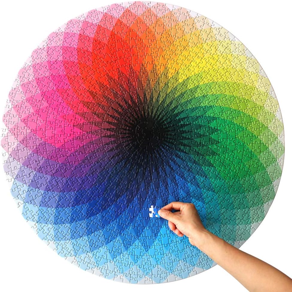 Round Rainbow Gradient Puzzle