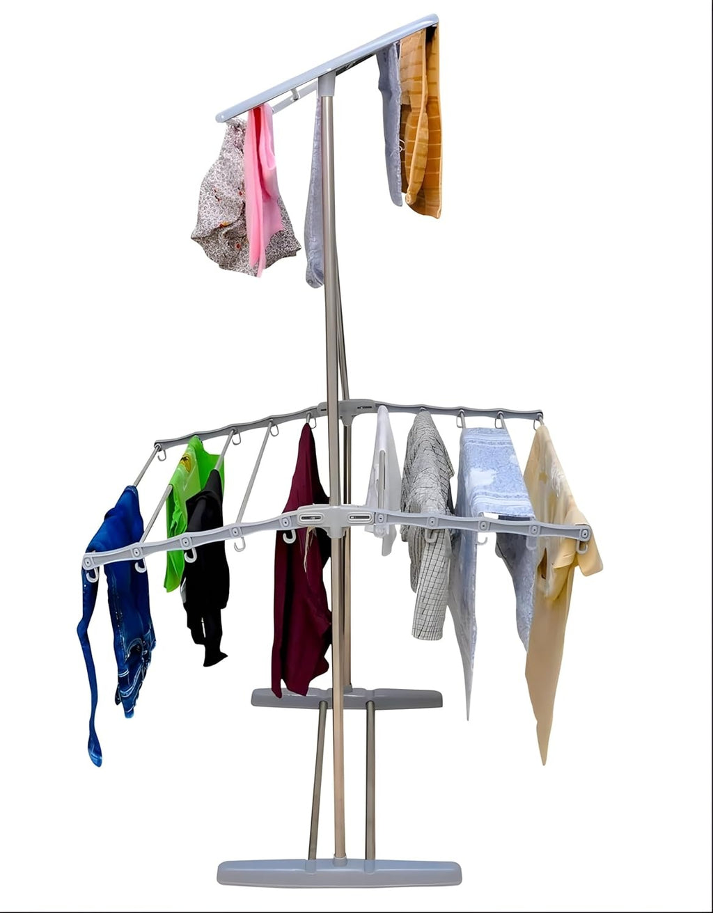 2-Layer Mobile Towel Rack