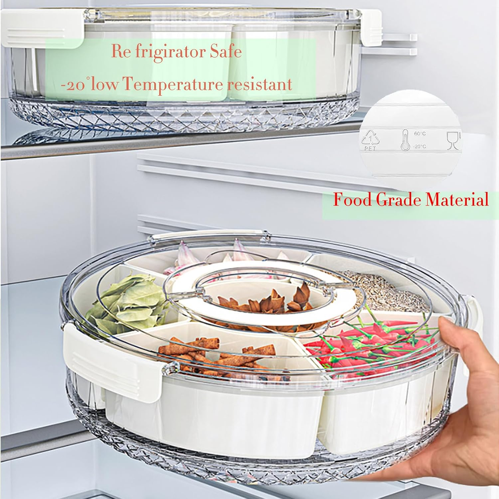 6-Grid Rotating Snack Box