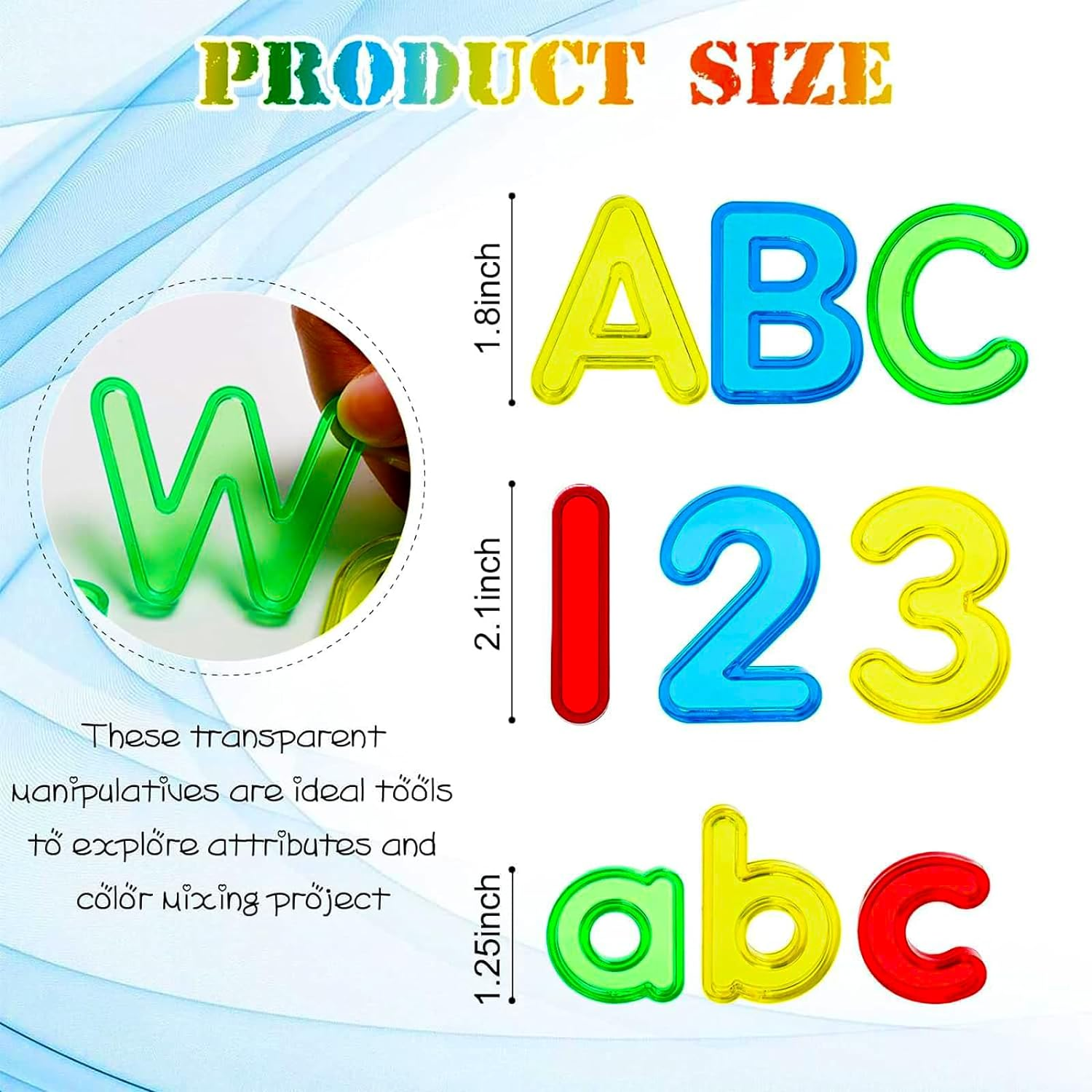 67-Piece Transparent Letters & Numbers Set | Educational Learning Tool for Kids 🌈🔤🔢