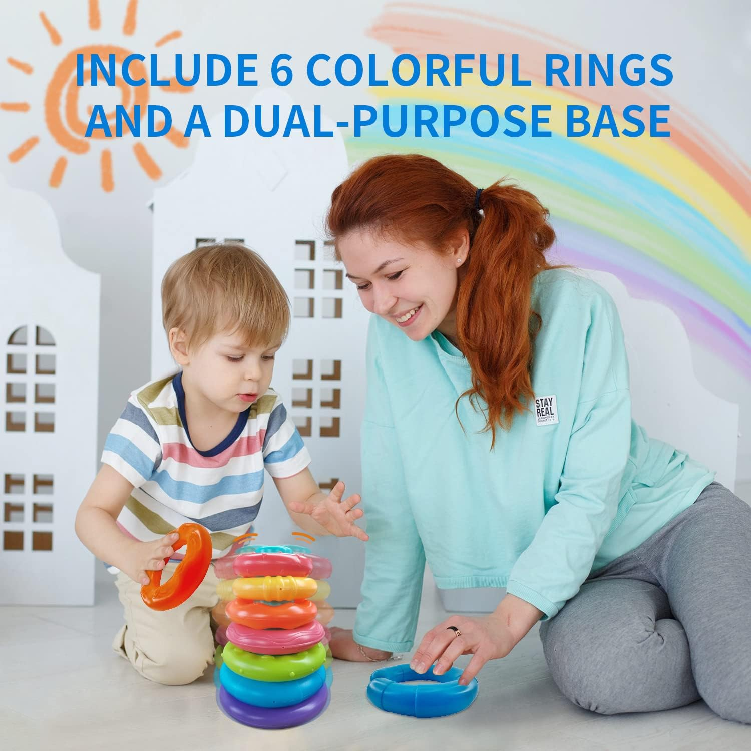 Rainbow Stacking Ring Toy