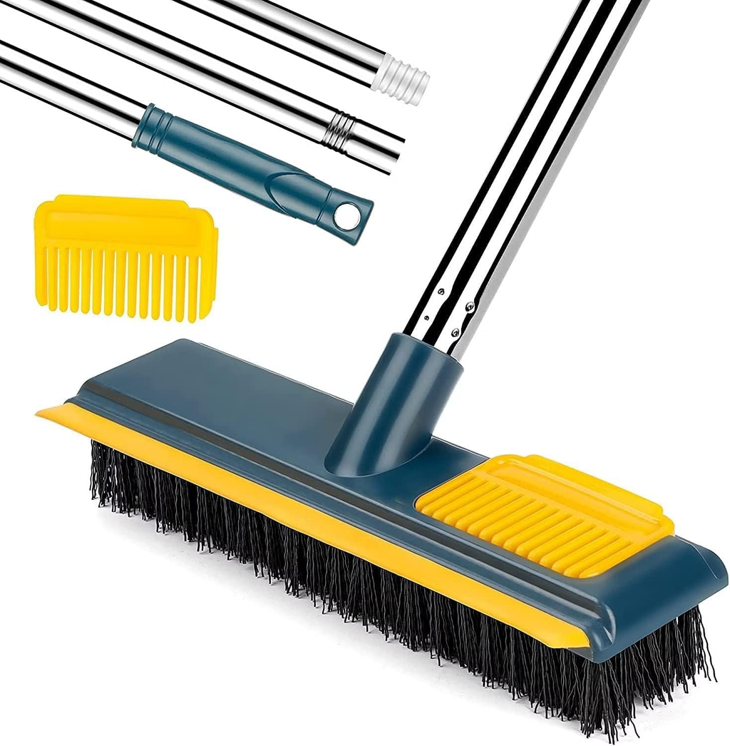 2-in-1 Rotating Floor Scrubber with Squeegee