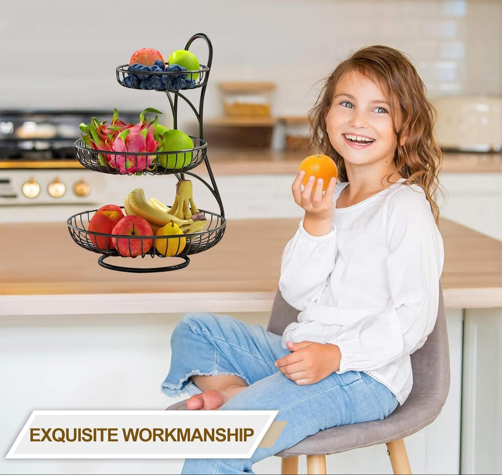 3-Tier Metal Fruit Tray