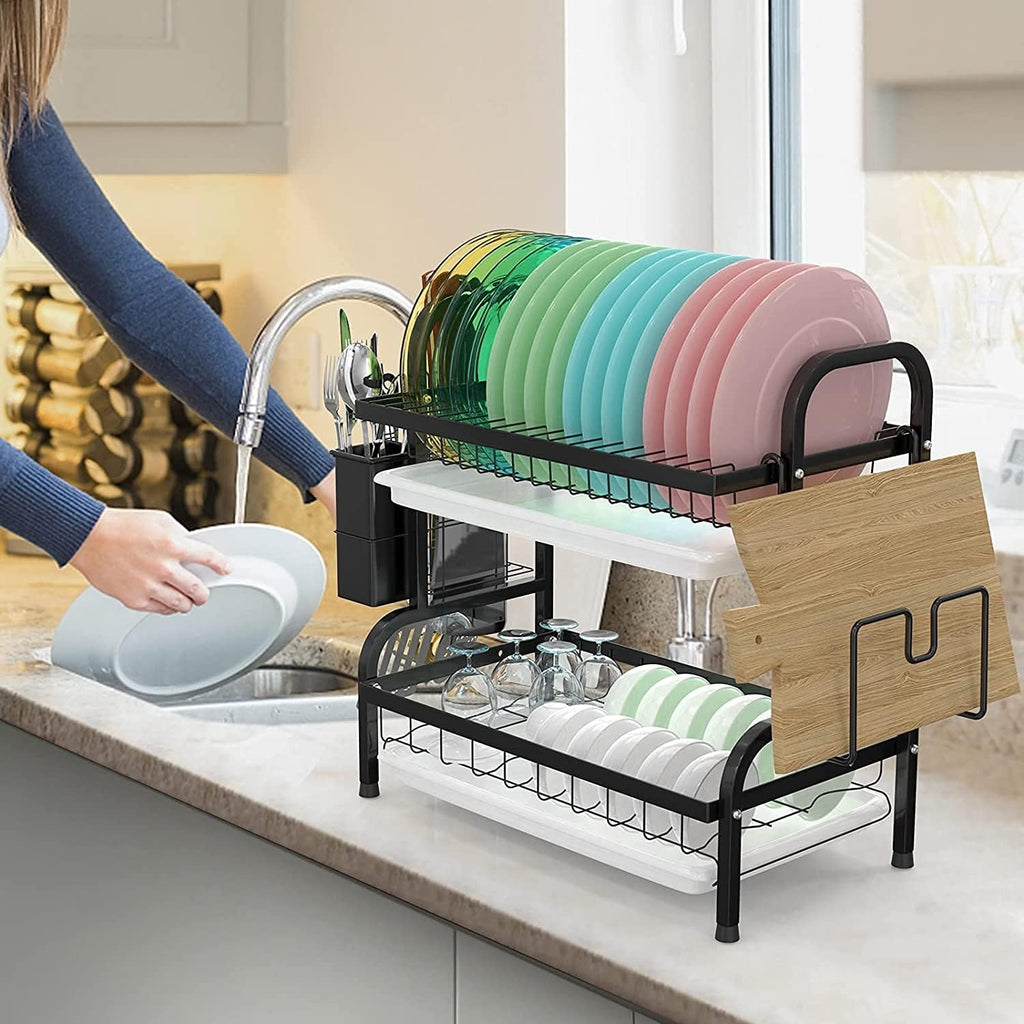 2-Tier Stainless Steel Dish Drying Rack