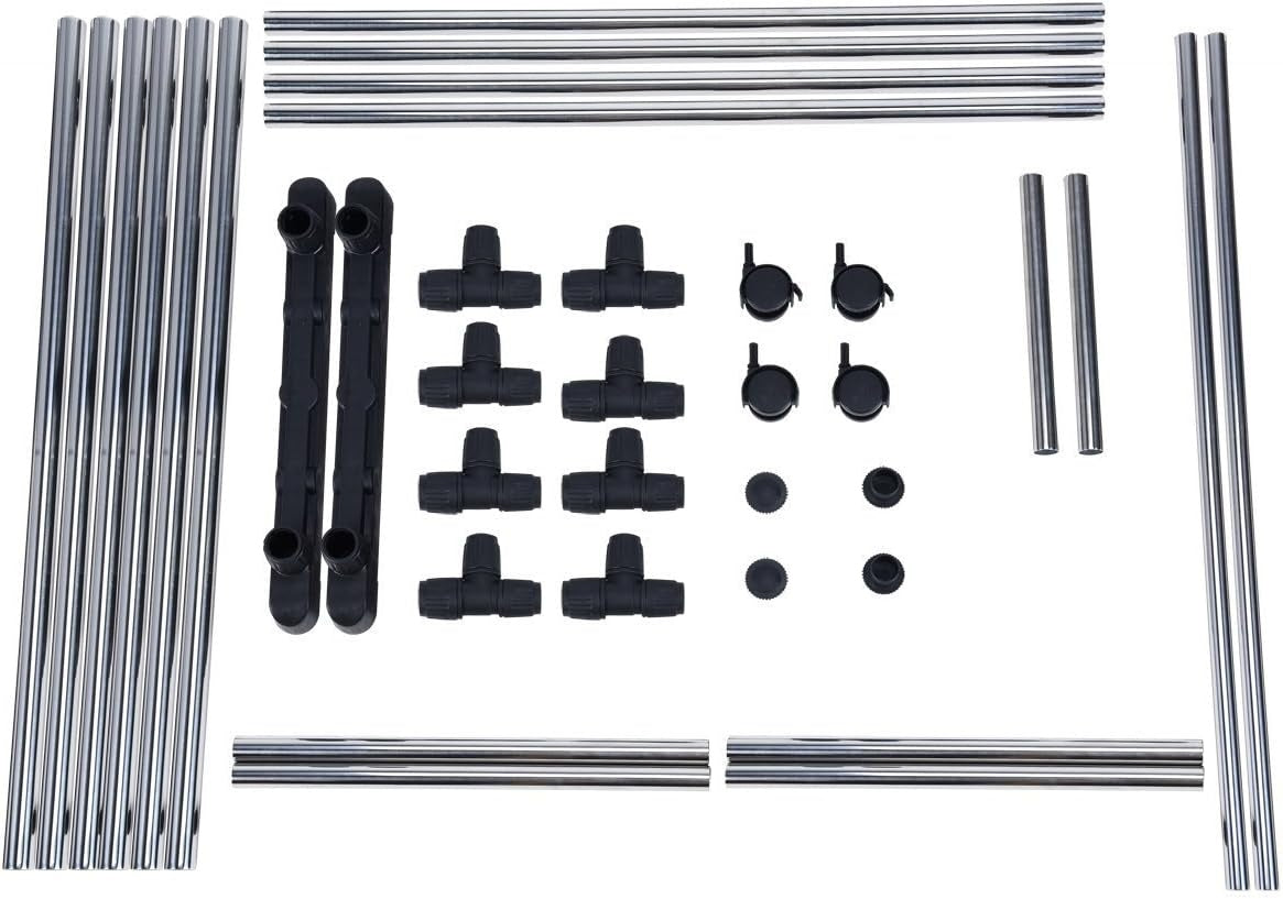 Double Rail Adjustable Garment Rack