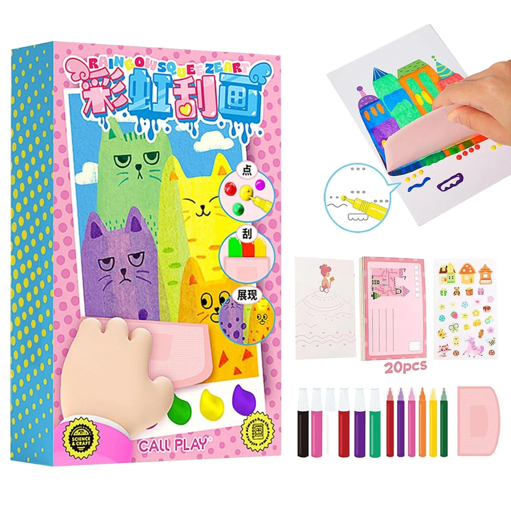 Rainbow Squeeze Art — Craft Kit – arts & crafts for kids, available at ASH Homes Pakistan
