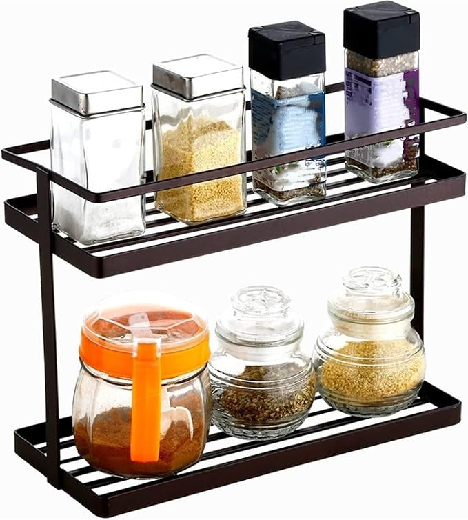 Compact Stainless Steel Spice Rack