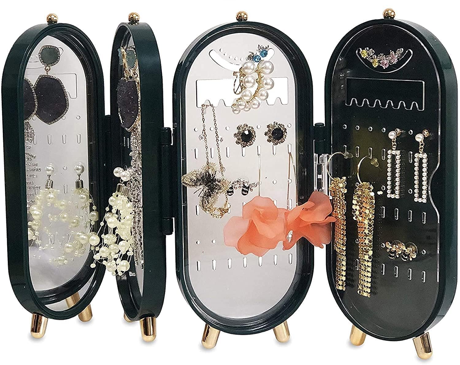 Acrylic Foldable Jewelry Box with Mirror
