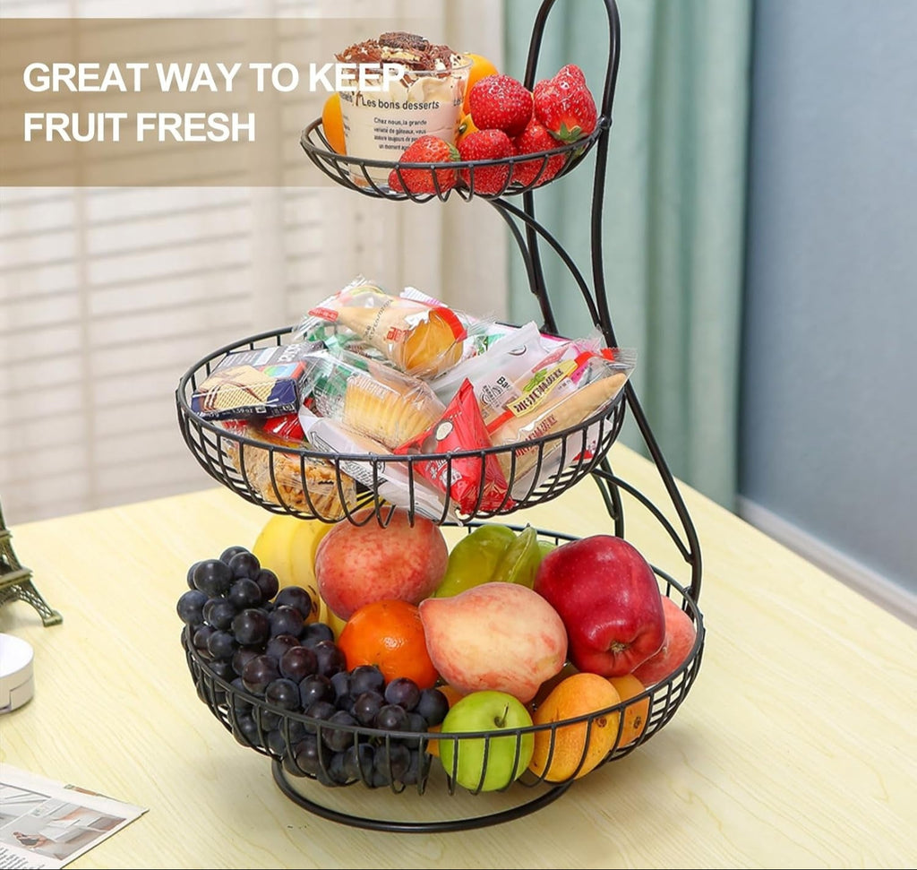 3-Tier Metal Fruit Tray