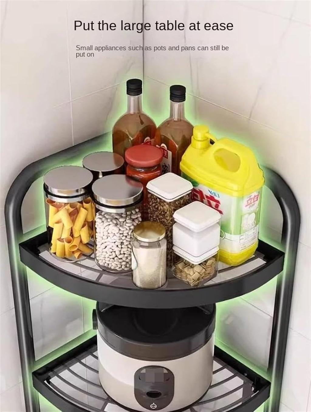 Foldable Corner Shelf Rack (4-Tier)