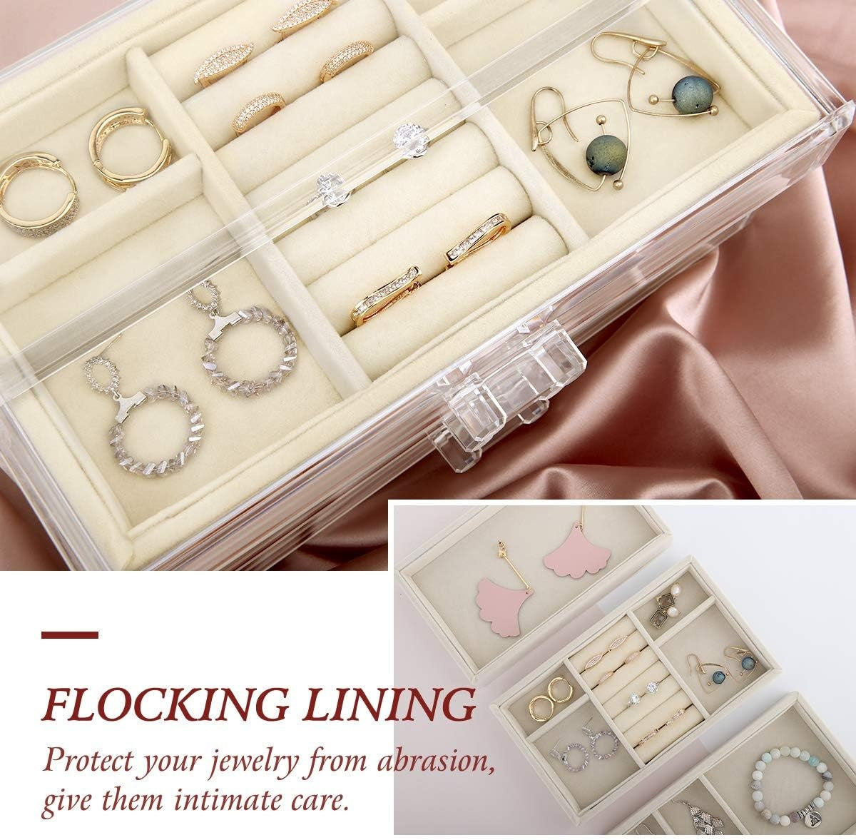 Emibele™ 3-Drawer Jewelry Organizer