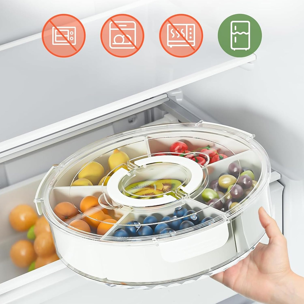 6-Grid Rotating Snack Box