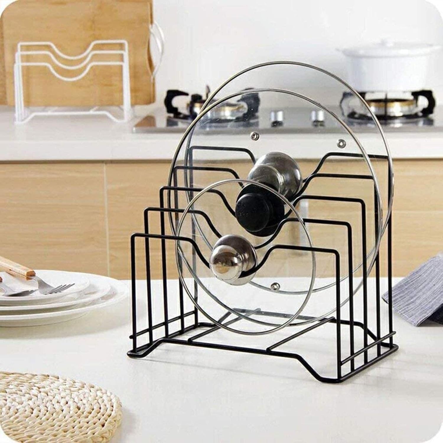 Pot Lid and Cutting Board Organizer