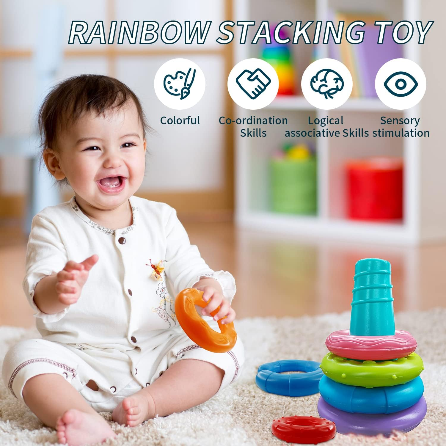 Rainbow Stacking Ring Toy
