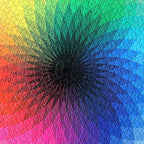 Round Rainbow Gradient Puzzle