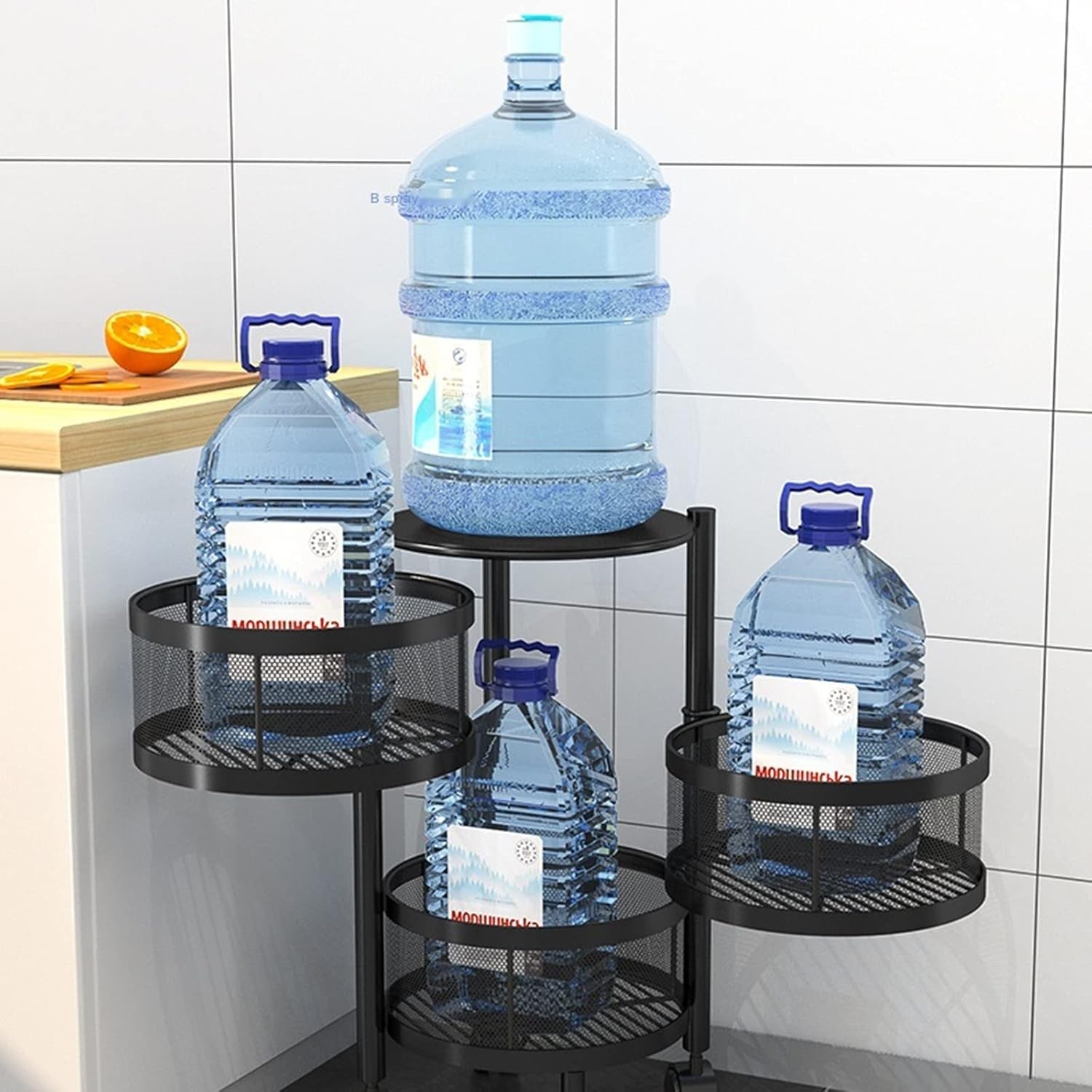 360° Rotating Kitchen Storage Trolley