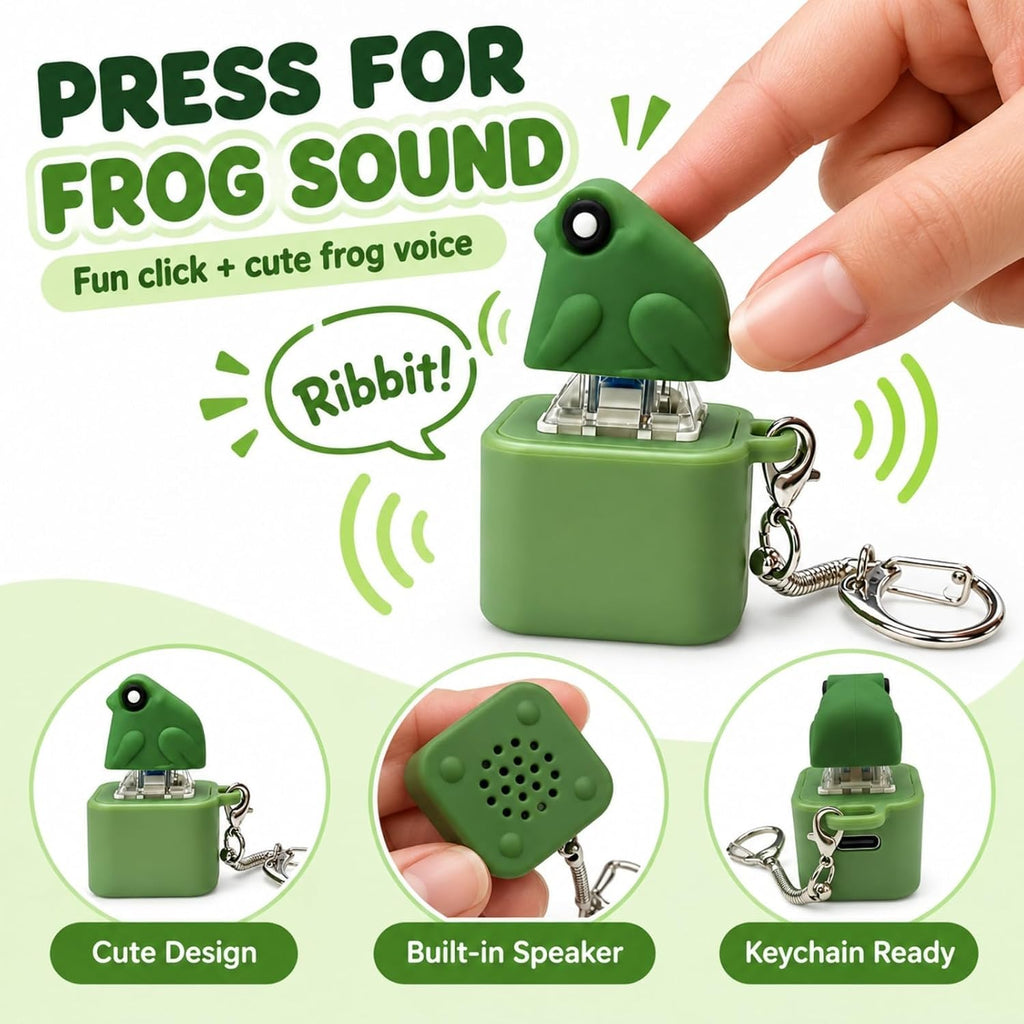 Croaking Frog Clicker Keychain