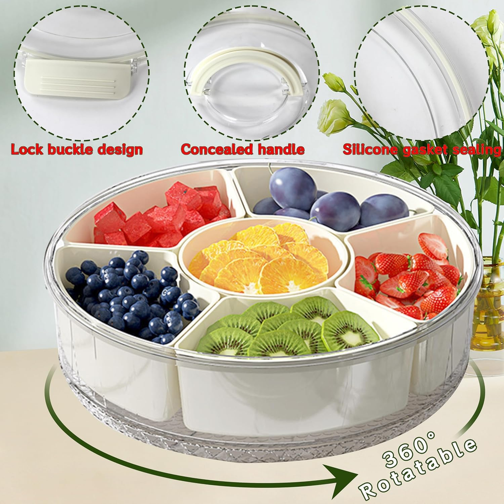 6-Grid Rotating Snack Box
