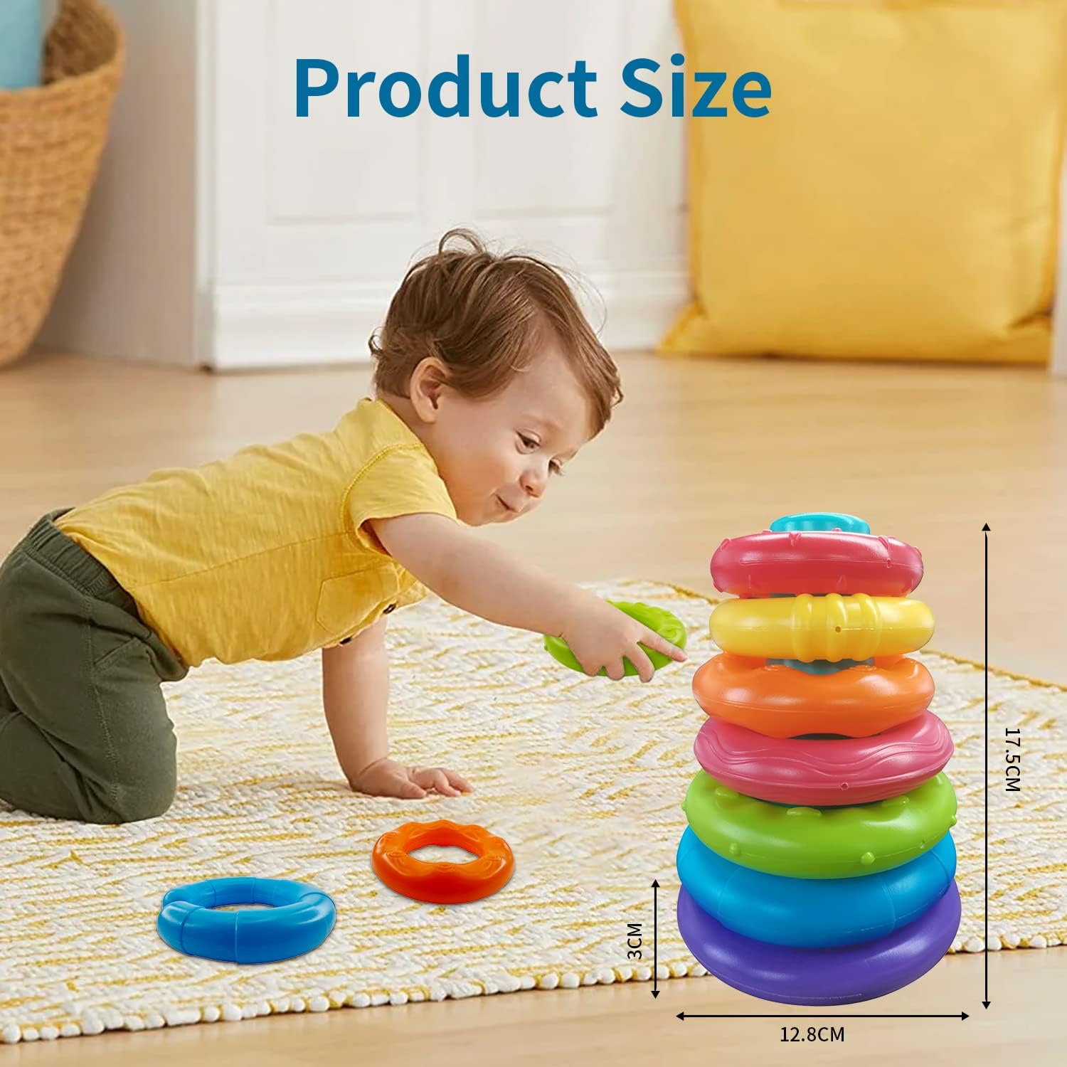 Rainbow Stacking Ring Toy