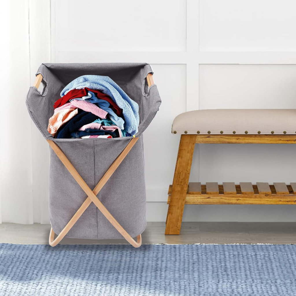 Collapsible Laundry Basket with Cover