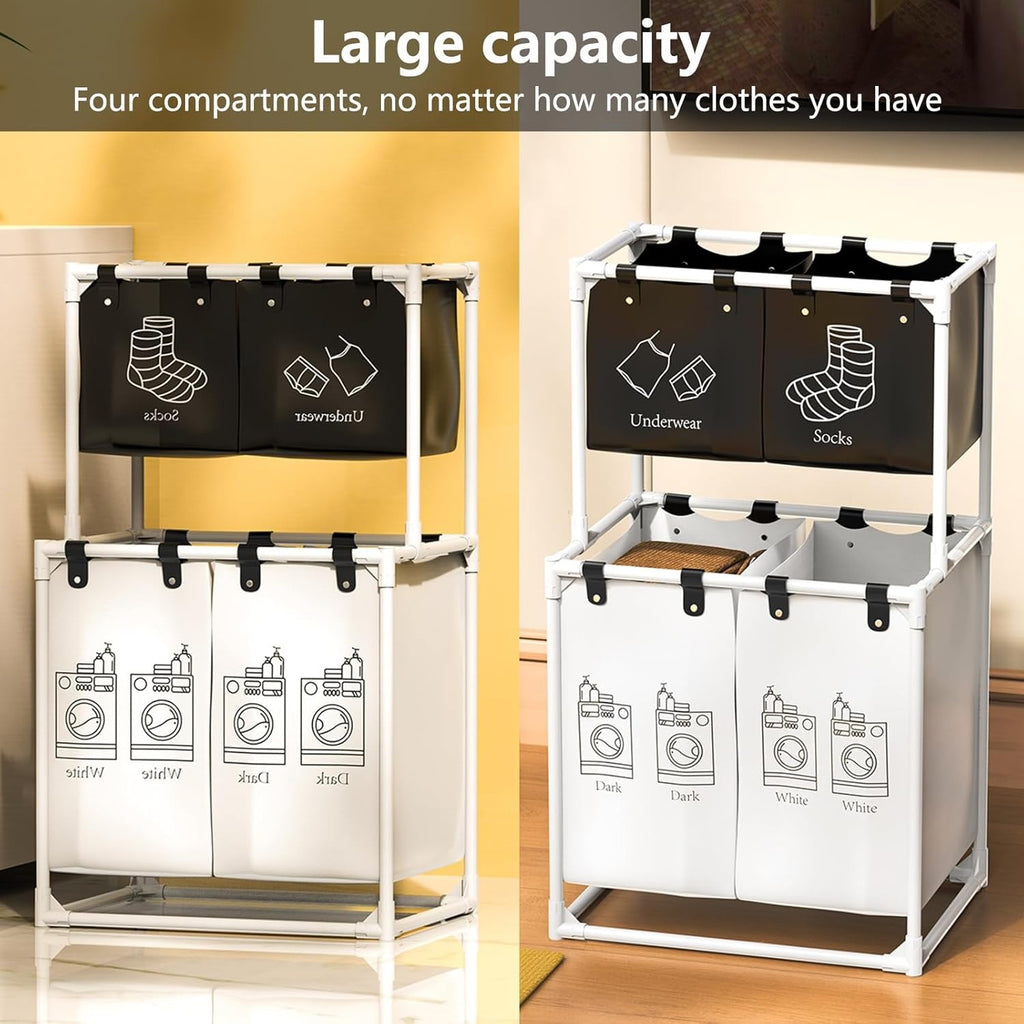 Laundry Sorter with Removable Bags