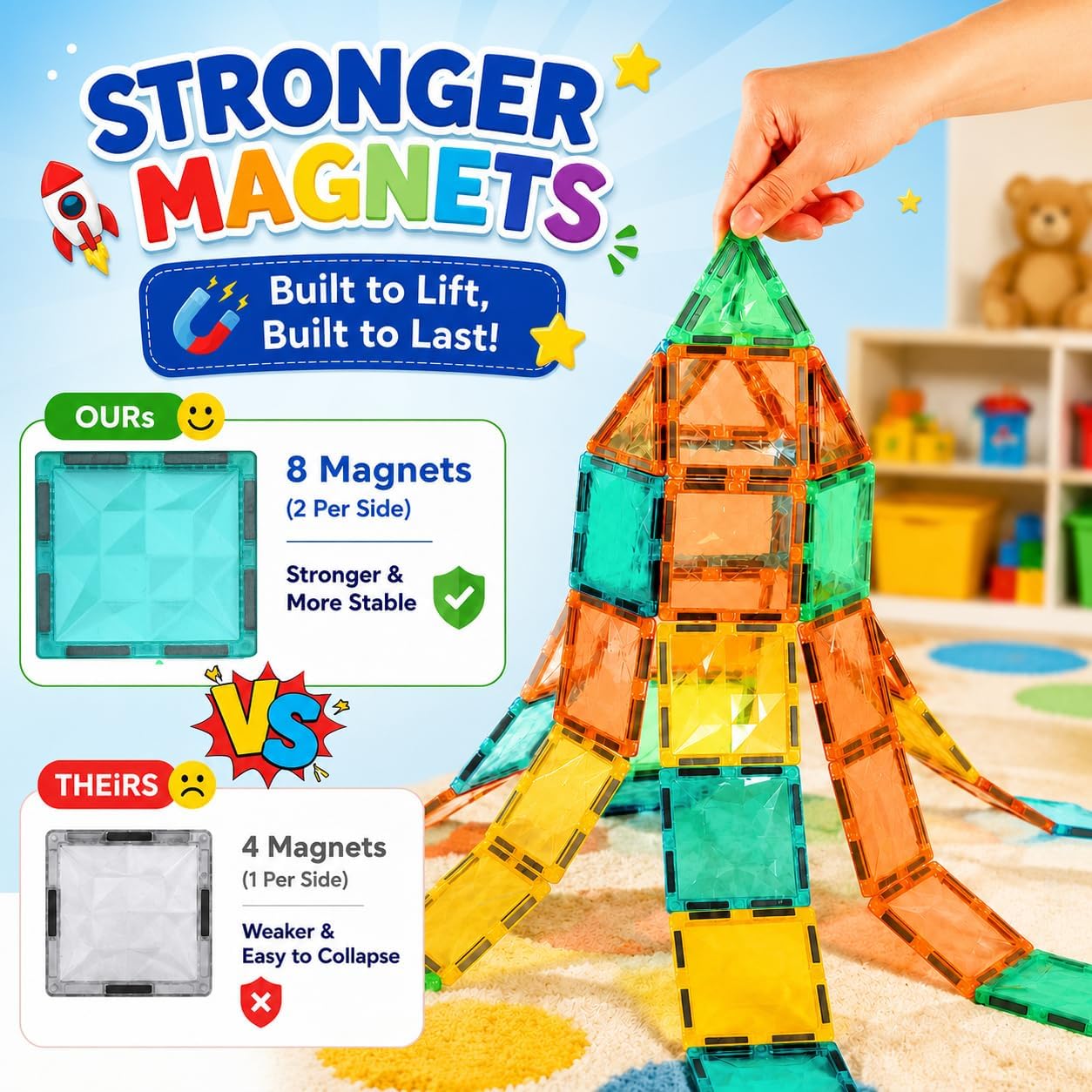 Magnetic DIY Tile Set
