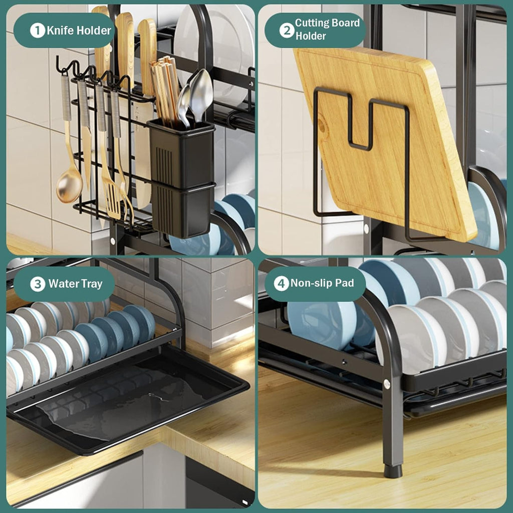3-Tier Stainless Steel Dish Drying Rack